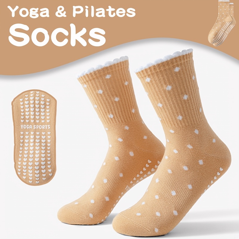 Women's Brown yoga Socks, Whit - Medias Para Pilates Y Yoga review and price